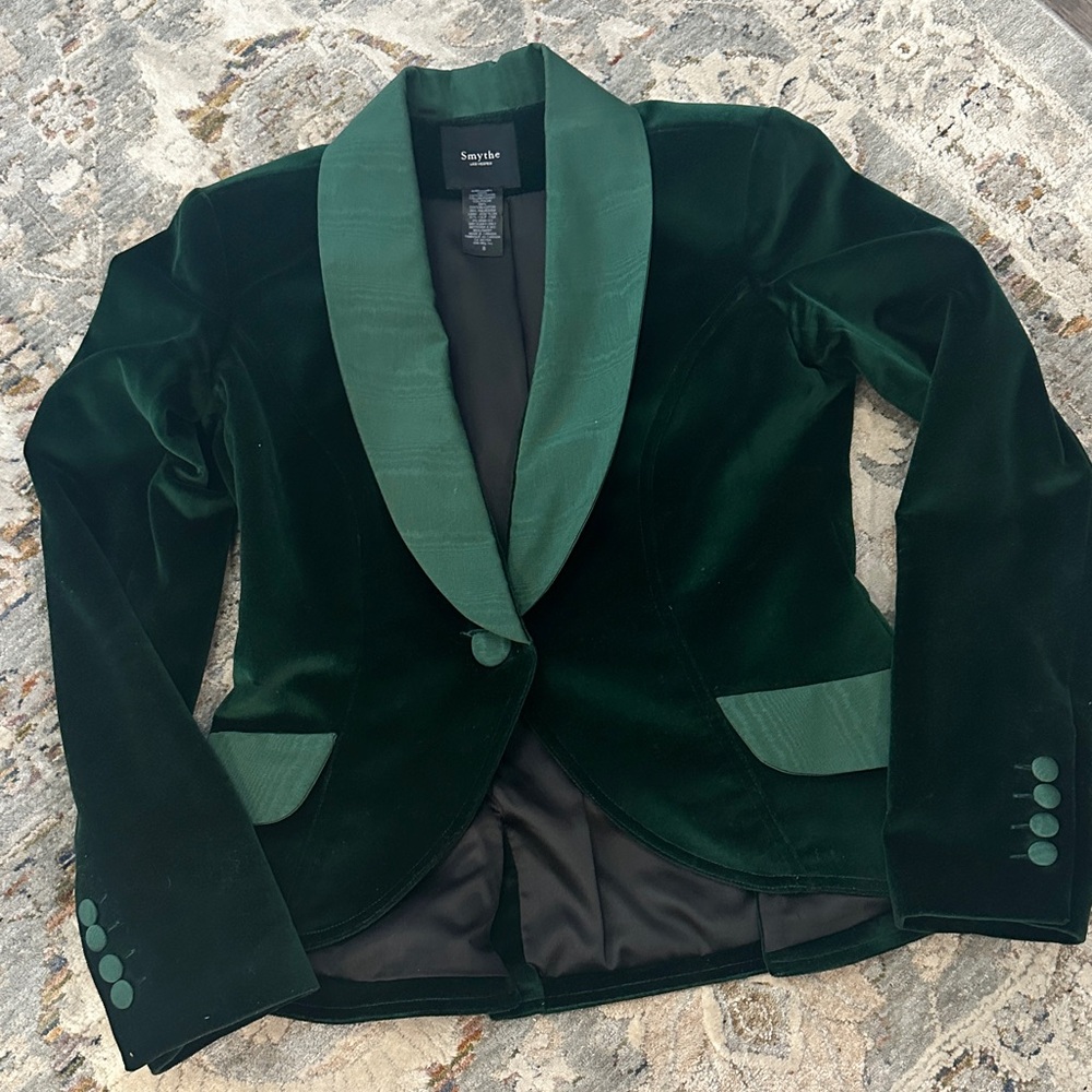 Smythe Emerald Velvet Blazer